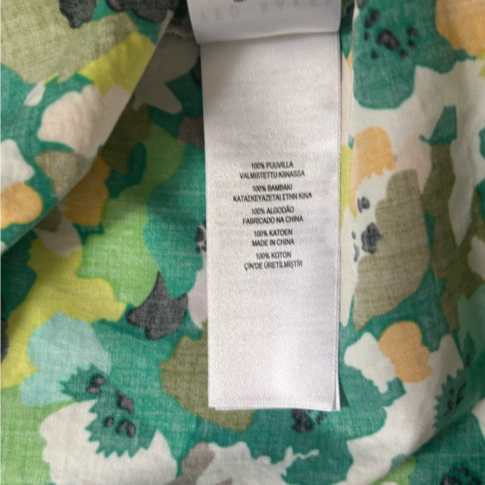 Ted Baker Gigie Printed Frill Shoulder Top in Size 2 - Picture 8 of 9
